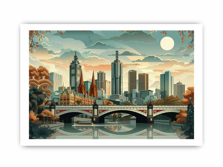 Melbourne Art framed Print