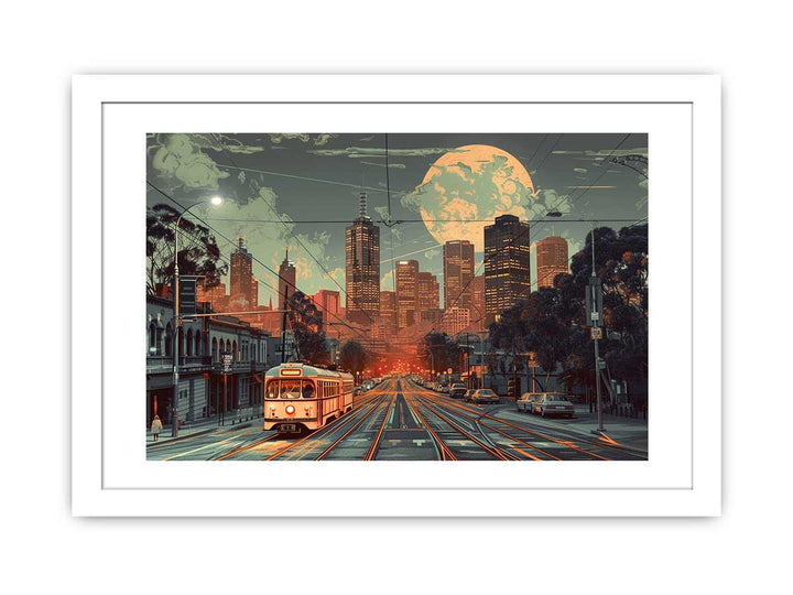 Melbourne Art print framed Print