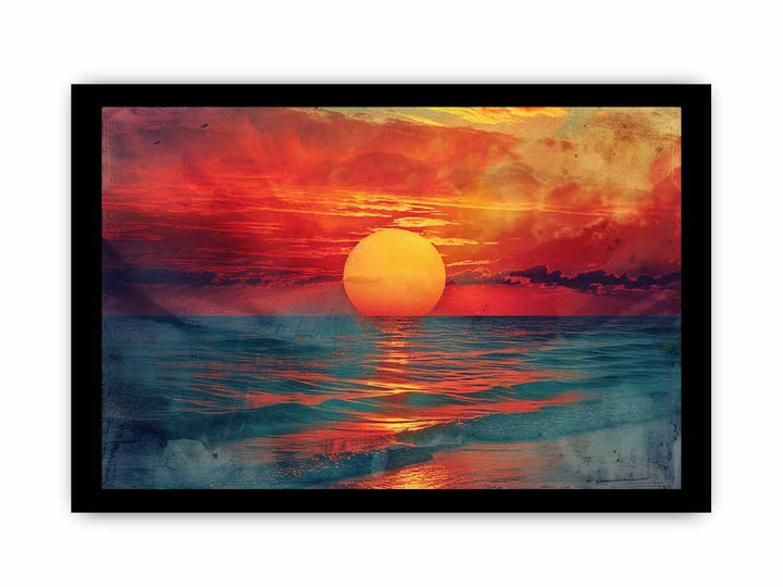 Sunset Art framed Print