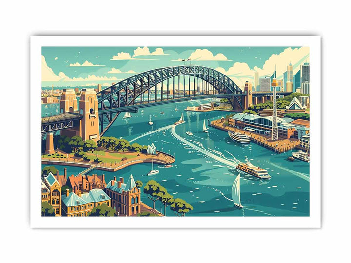 Sydney  Art framed Print