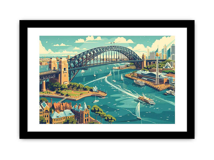 Sydney  Art framed Print