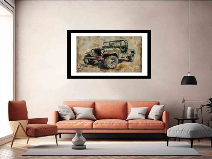 Vinatge Jeep Art Print