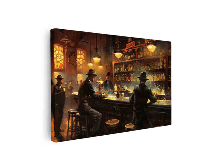 Vintage Bar  Painting canvas Print