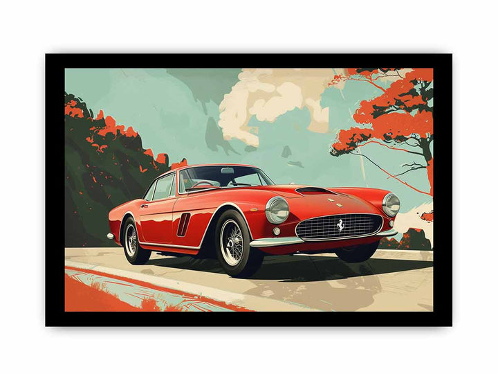 Vintage Car Art framed Print