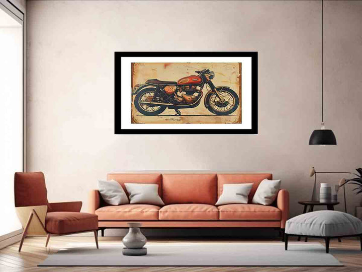 Vintage Motorcyle Art Print