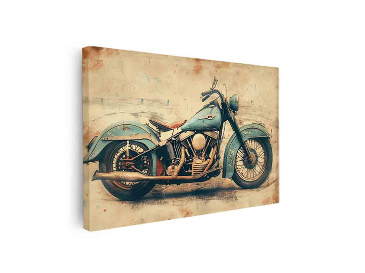 Vintage Motorcyle Print canvas Print