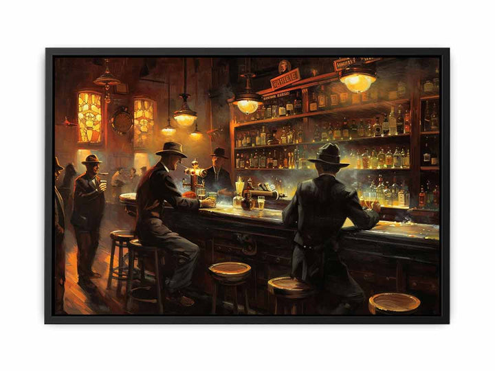 Vintage Bar Print  canvas Print