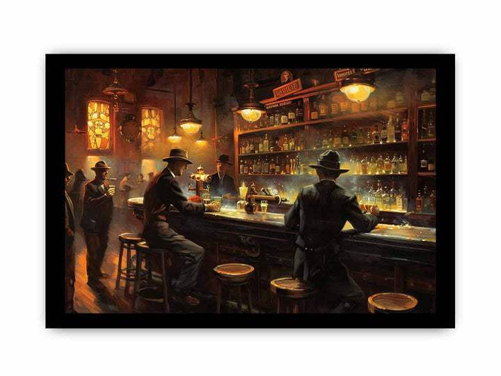 Vintage Bar Print framed Print