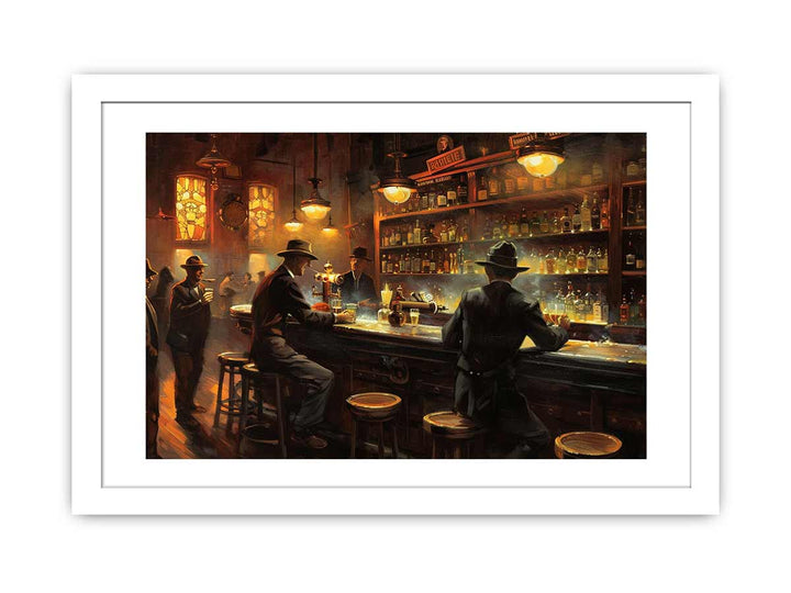 Vintage Bar Print framed Print