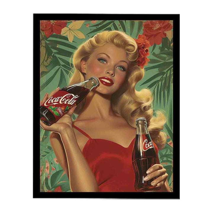 Coca Cola Painting canvas Print