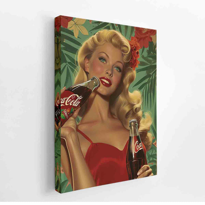 Coca Cola Painting canvas Print