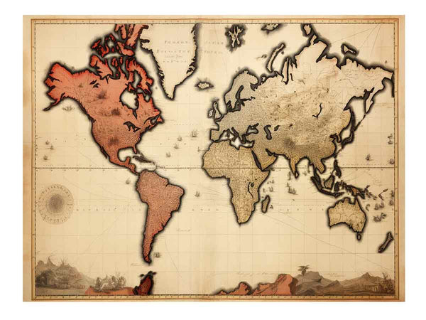 Vintage  World Map 3 