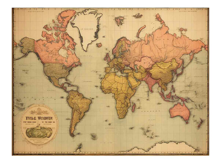 Vintage  World Map 4 