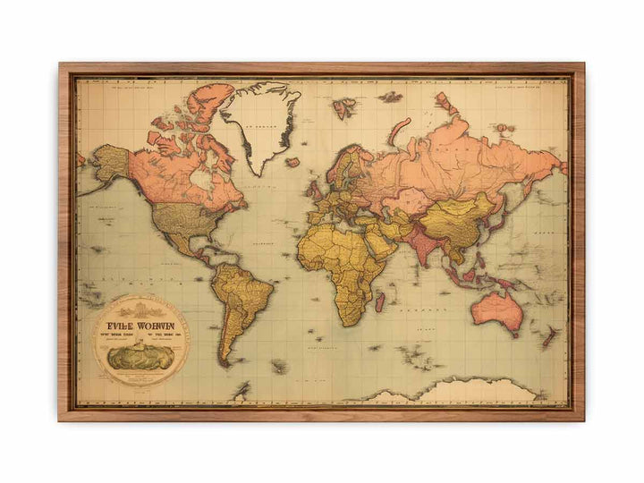 Vintage  World Map 4  Painting