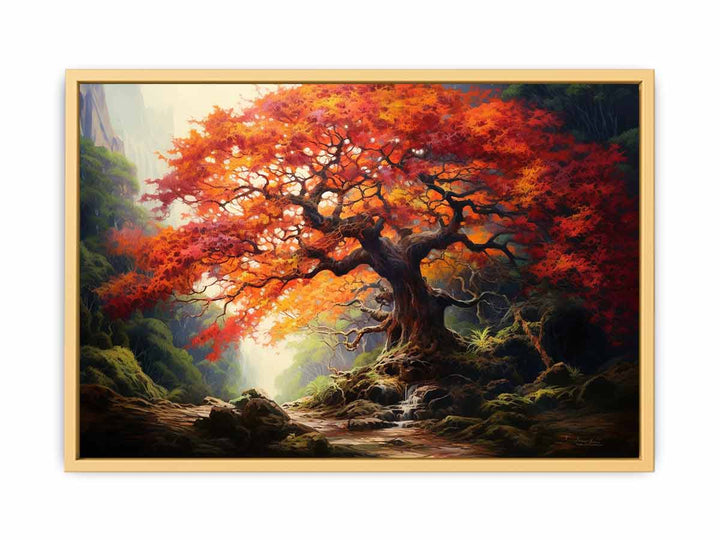 Red Tree Art  Poster