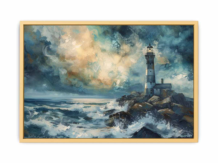 Rocky Shore Lighthouse  Poster