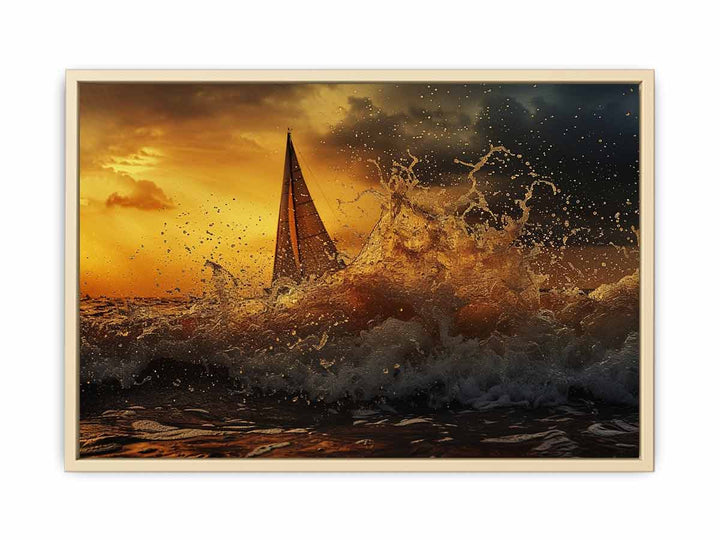 Sailboat Splash Framed Print