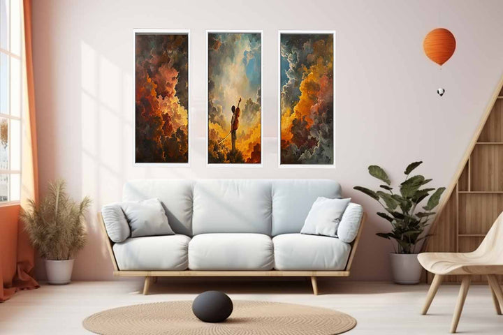 3 Panel Violin Painting