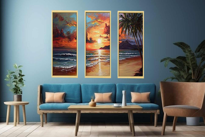 3 Piece Beach Wall Art Painting