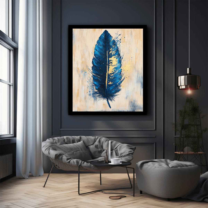 Abstract Feather Canvas Painting 