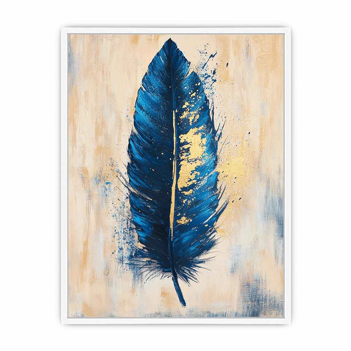 Abstract Feather Canvas Painting 