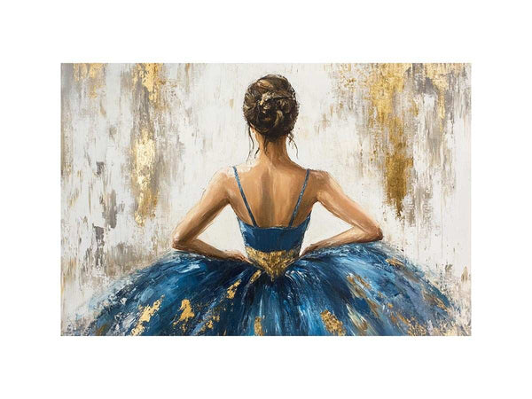 Blue Ballerina Oil Painting