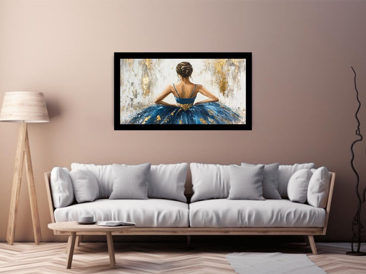 Blue Ballerina Canvas Painting 