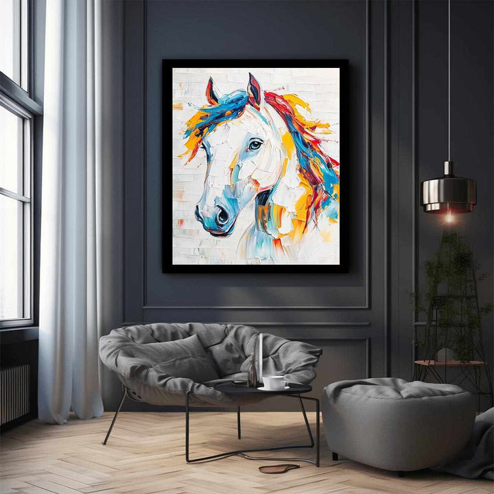 Equestrian Horse Canvas Painting 