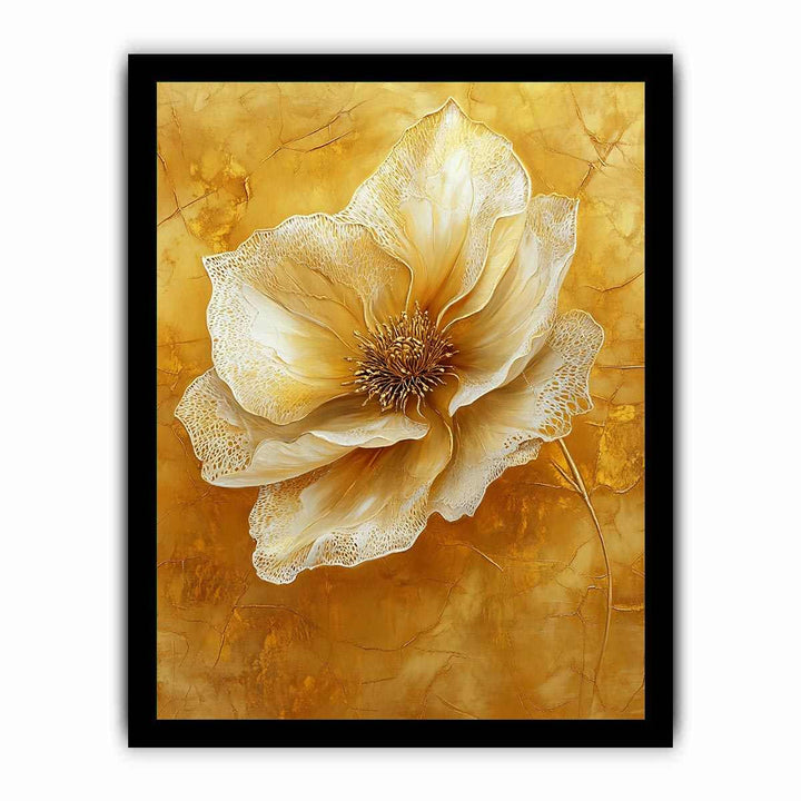 Gold Flower Canvas Painting 