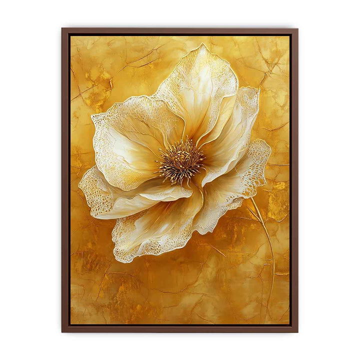 Gold Flower Canvas Painting 