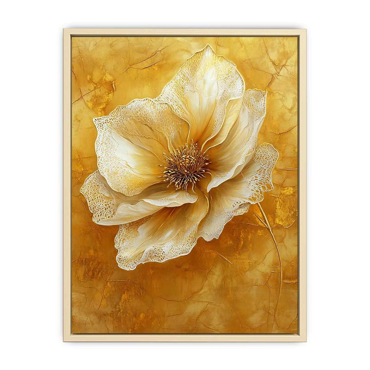 Gold Flower Canvas Painting 