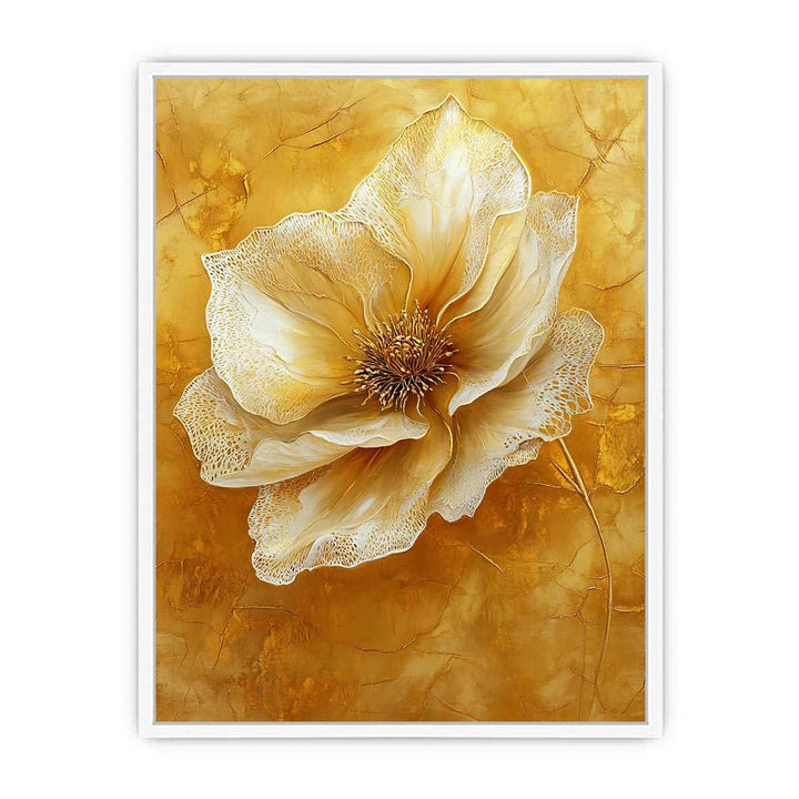 Gold Flower Canvas Painting 