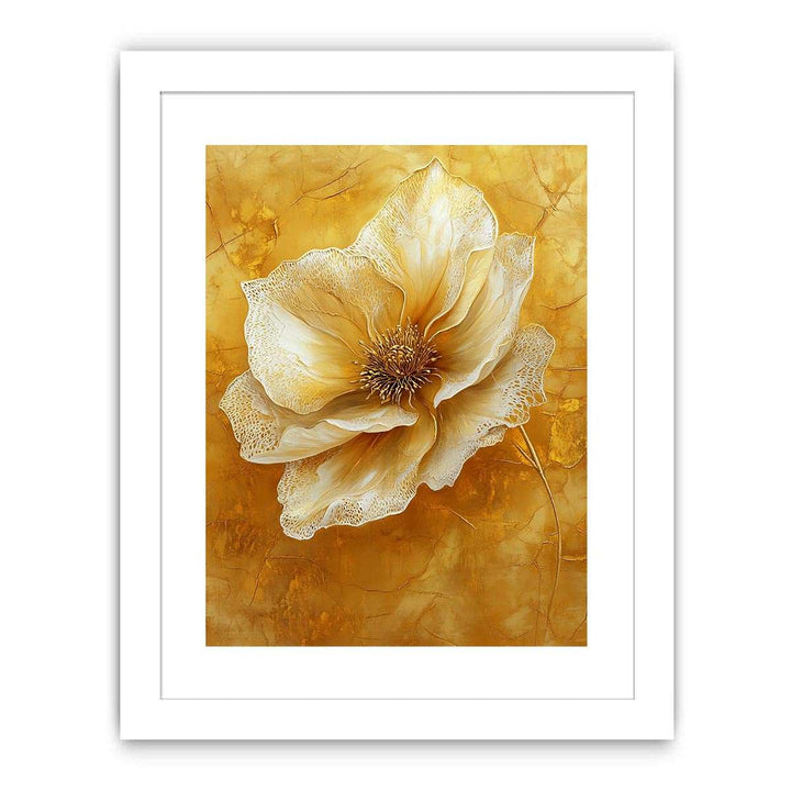 Gold Flower Canvas Painting 