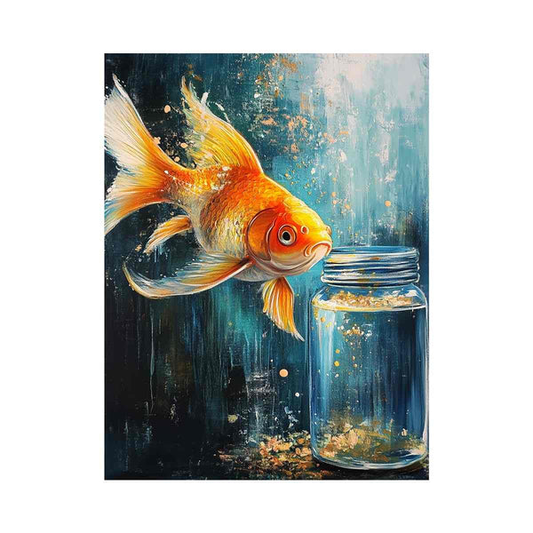 Gold Fish Oil Painting