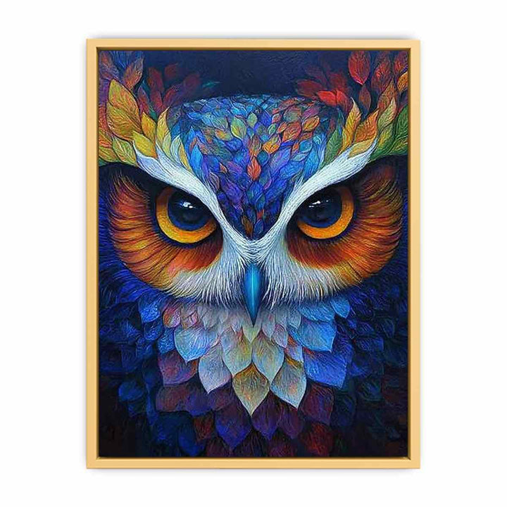 Colorful Owl Canvas Painting 