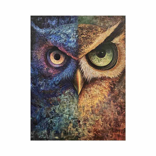 Two Tone Owl Oil Painting