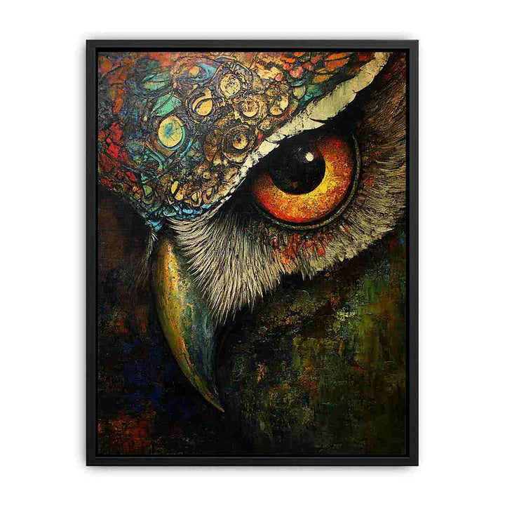 Owl Eye Canvas Painting 