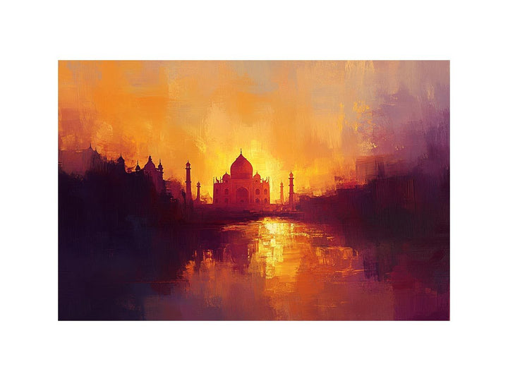 Taj Mahal Oil Painting