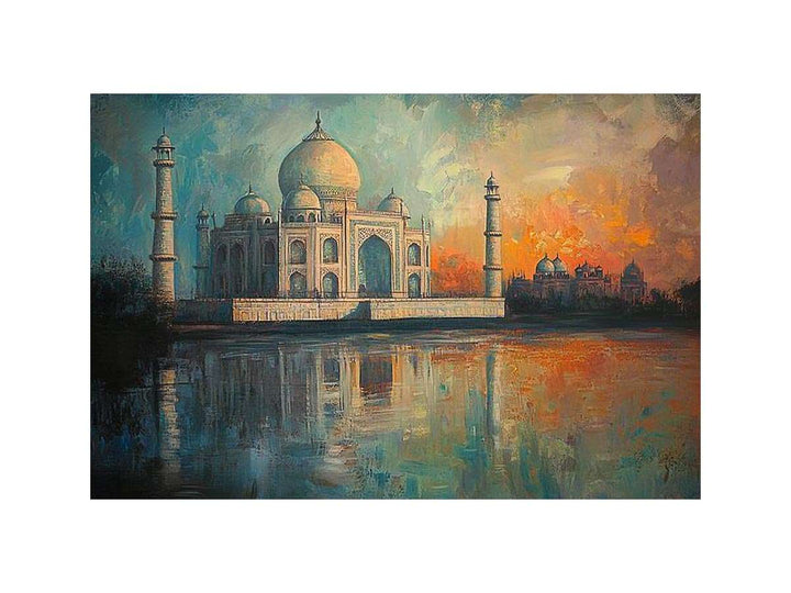 Taj Mahal Oil Painting