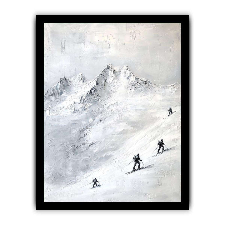 Skiing Canvas Painting 