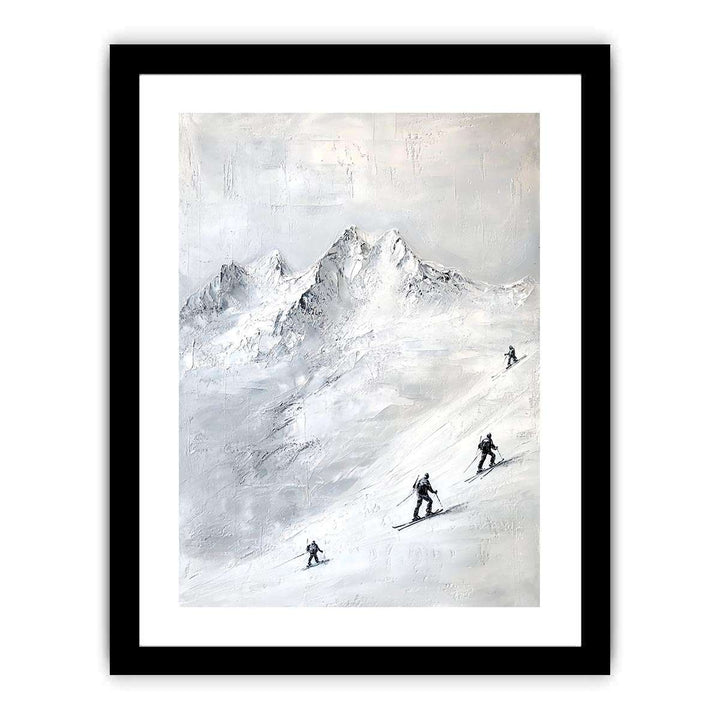 Skiing Canvas Painting 