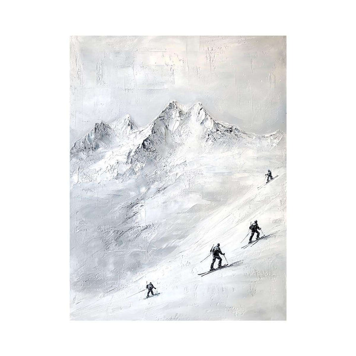 Skiing Oil Painting