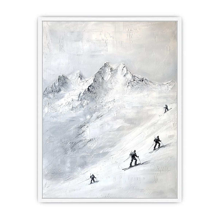 Skiing Canvas Painting 