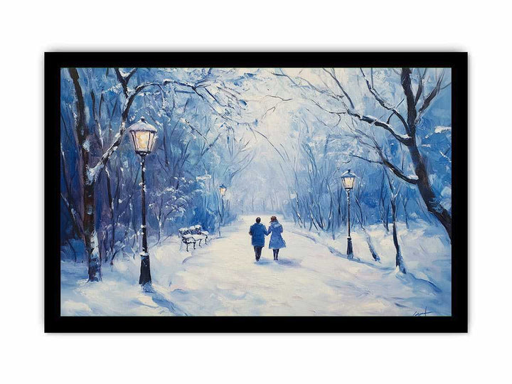 Couple Walk Canvas Painting 