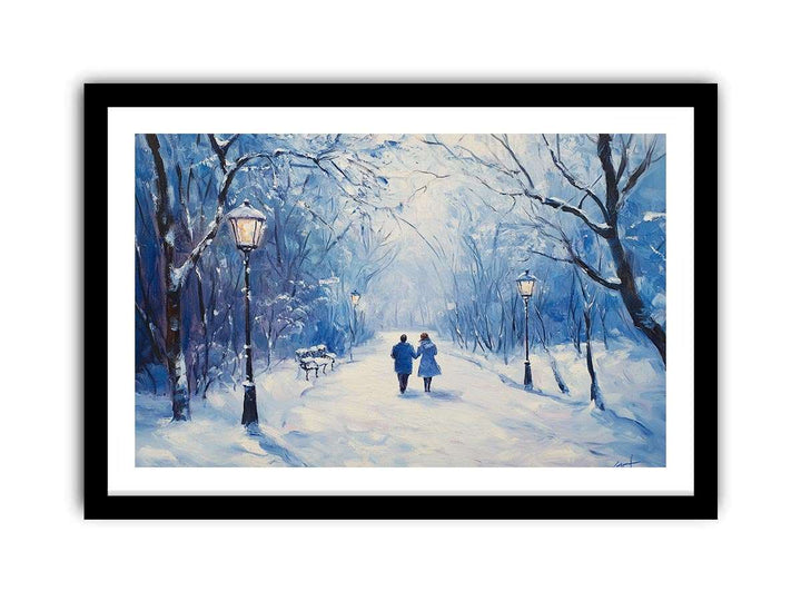 Couple Walk Canvas Painting 