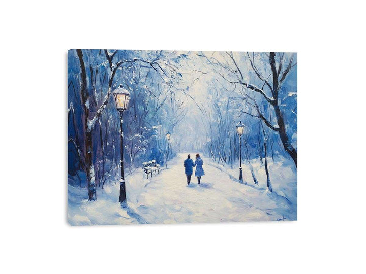 Couple Walk Canvas Painting 