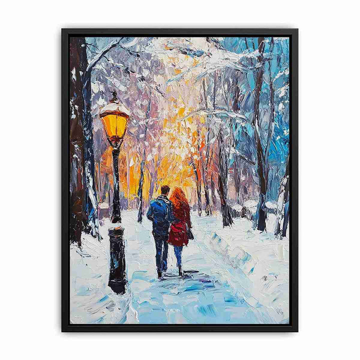 Couple Walk Canvas Painting 