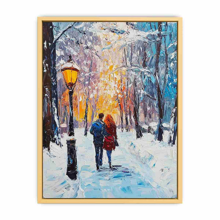 Couple Walk Canvas Painting 