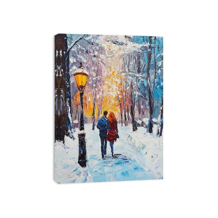 Couple Walk Canvas Painting 