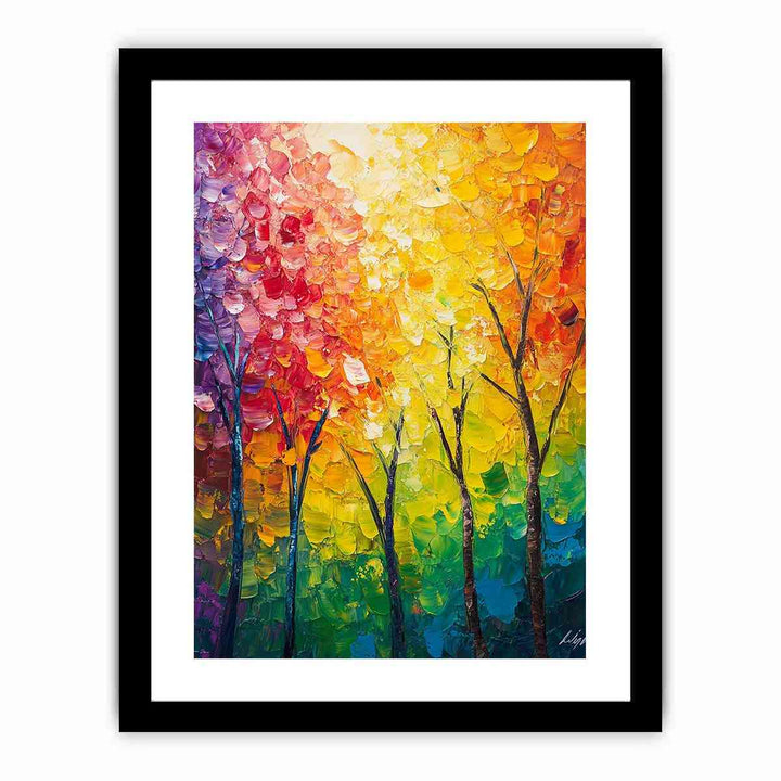 Abstract Trees Canvas Painting 